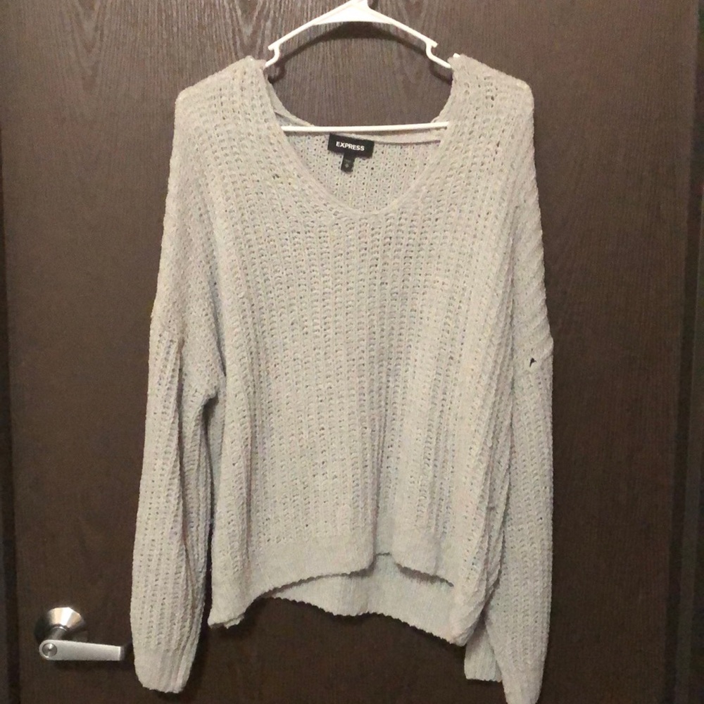Express Mint Distressed Sweater size M